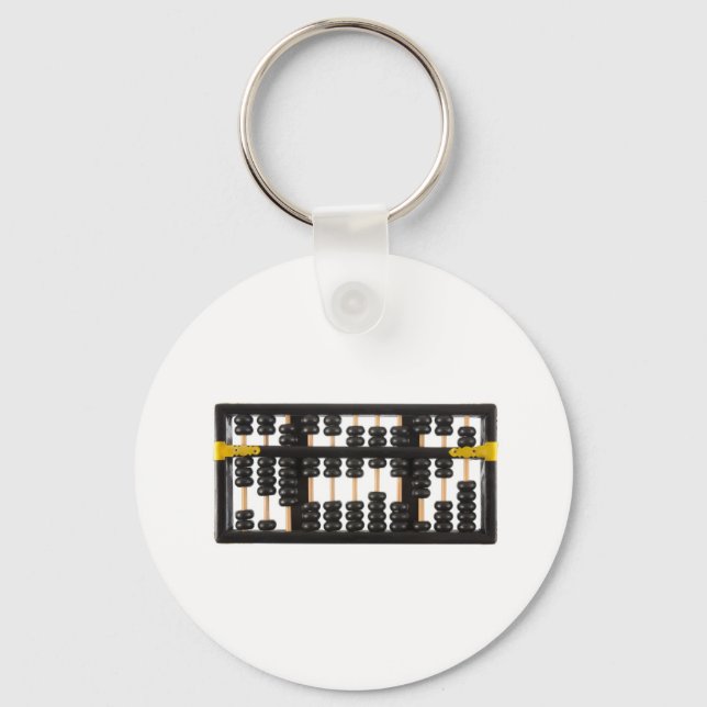 Alter Holzabacus Schlüsselanhänger (Vorderseite)