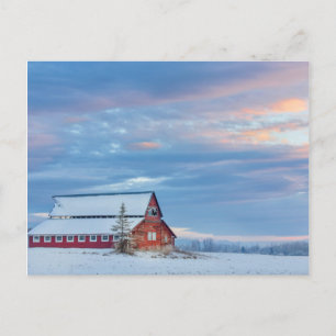 Alter Holzroter Stall im Untertal Postkarte