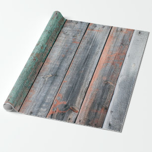 Alter Holzzaun in verschiedenen Farben, Trend Geschenkpapier