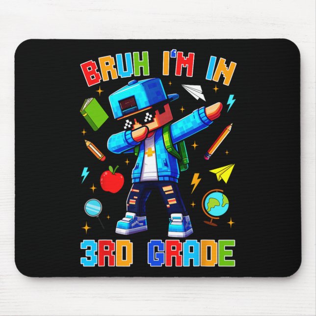 Alter ich bin in der 3. Klasse Dabbing Lustiger Ga Mousepad (Vorne)