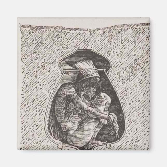 Alter indischer Friedhof Magnet (Vorne)