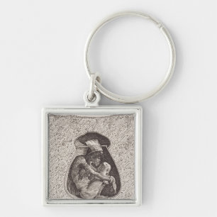 Alter indischer Friedhof Schlüsselanhänger