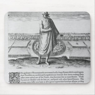 Alter indischer Mann in seinem Winter-Kleid Mousepad