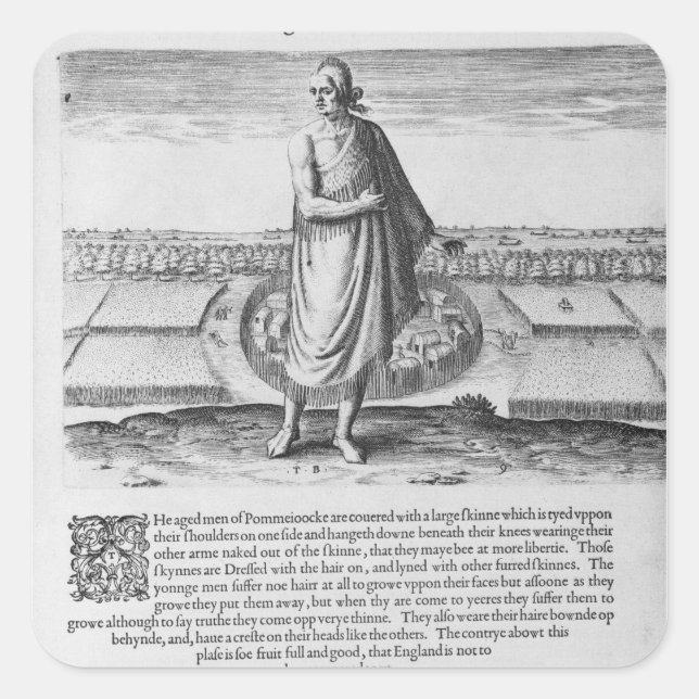 Alter indischer Mann in seinem Winter-Kleid Quadratischer Aufkleber (Vorderseite)