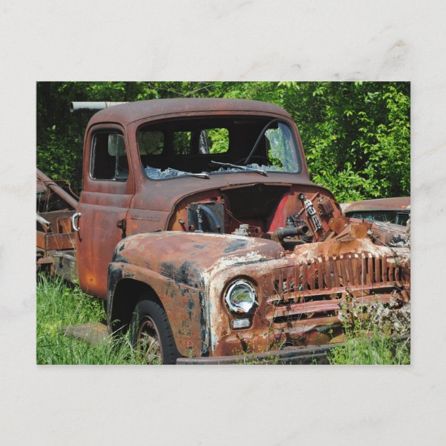 Alter internationaler Lieferwagen Postkarte (Vorderseite)