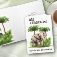 Alter ist irrelephanisch Funny Elephant Happy Birt Karte