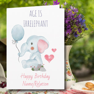 Alter ist irrelephanischer Niedlicher Elefant Funn Karte