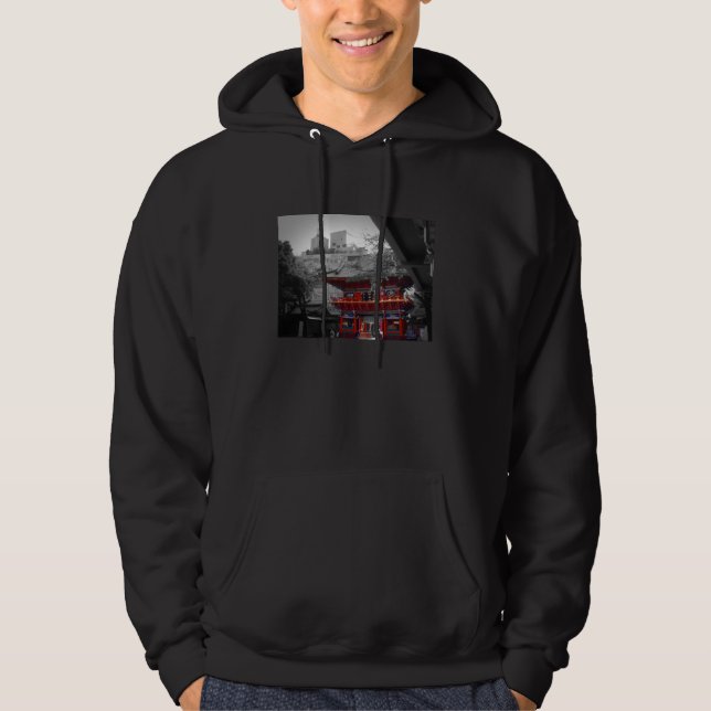 Alter japanischer Tempel Hoodie (Vorderseite)