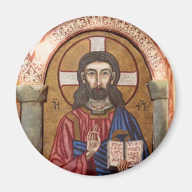 Alter Jesus Mosaik Magnet (Vorne)
