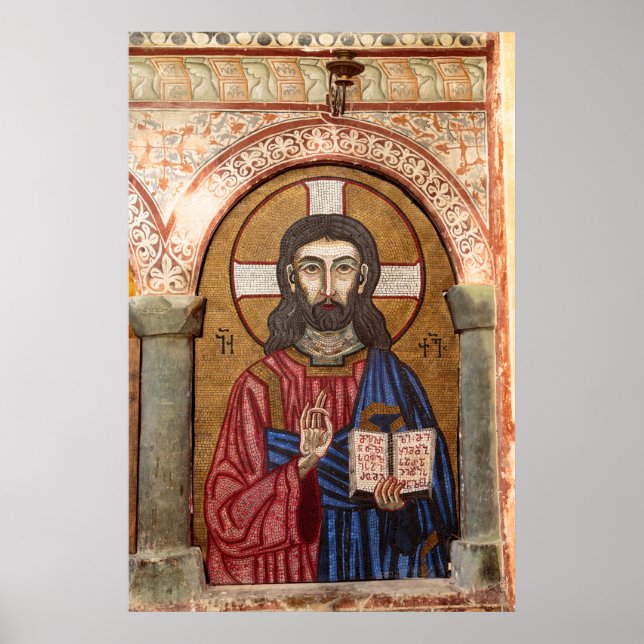 Alter Jesus Mosaik Poster (Vorne)