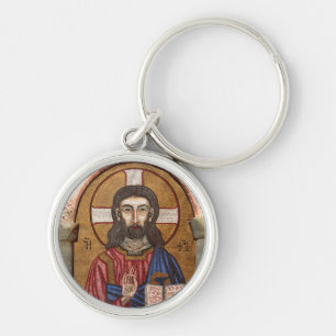 Alter Jesus Mosaik Schlüsselanhänger