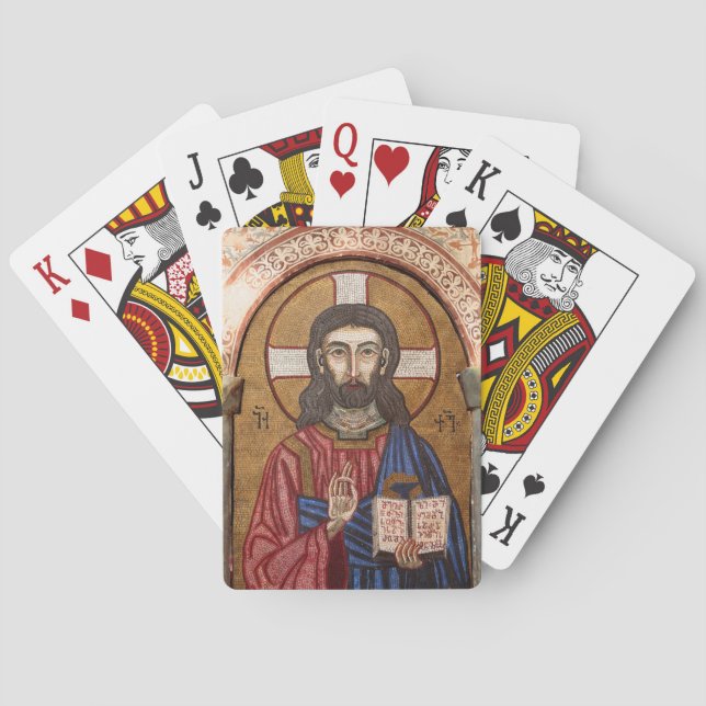 Alter Jesus Mosaik Spielkarten (Rückseite)