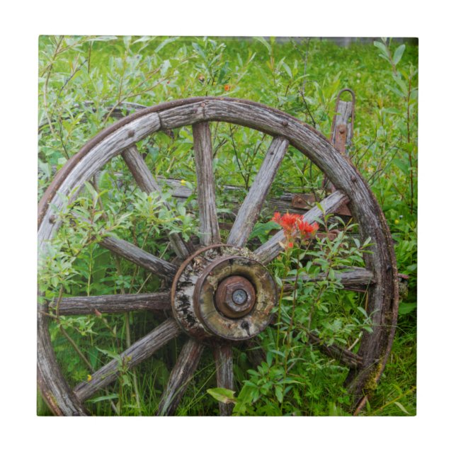 Alter Lastwagen drehen herein historische Fliese (Vorderseite)