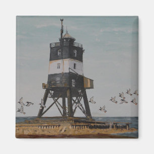 Alter Leuchtturm Voslap Magnet