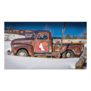 Alter Lieferwagen-LKW Leadville Colorado Fotodruck
