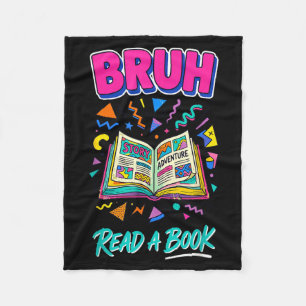 Alter lies ein Buch lustig lesen Bücherwurm Retro Fleecedecke