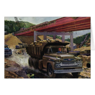 Alter LKW auf einer Baustelle