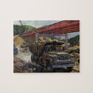 Alter LKW auf einer Baustelle