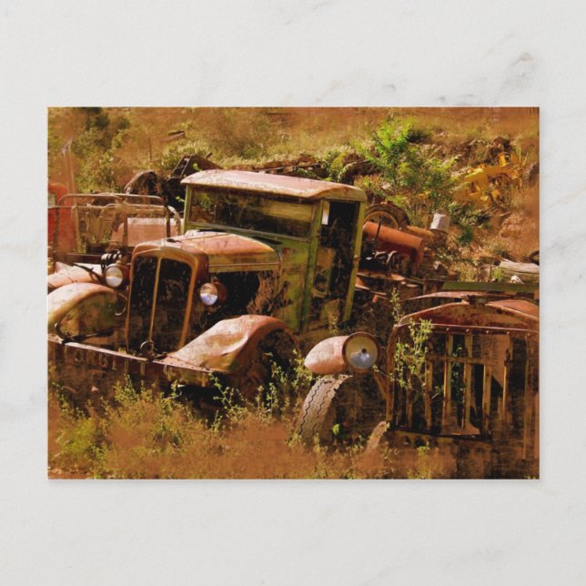 Alter LKW, Geisterstadt bei Jerome, Arizona Postkarte (Vorderseite)