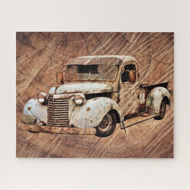 Alter LKW Rustikales Holz (Horizontal)