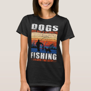 Alter Mann angelt Väter Hunde T-Shirt
