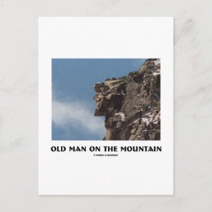 Alter Mann auf dem Berg (optische Illusion) Postkarte