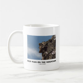 Alter Mann auf dem Berg (optische Täuschung) Kaffeetasse