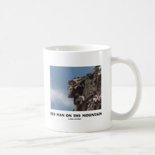 Alter Mann auf dem Berg (optische Täuschung) Kaffeetasse
