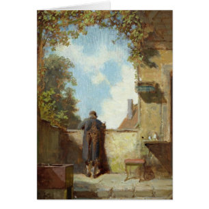 Alter Mann auf der Terrasse