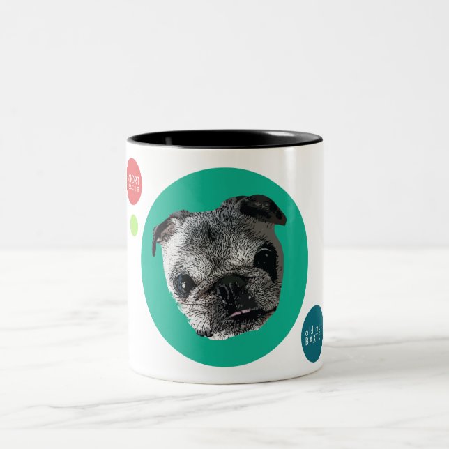 Alter Mann-Baxter-Tasse Zweifarbige Tasse (Mittel)