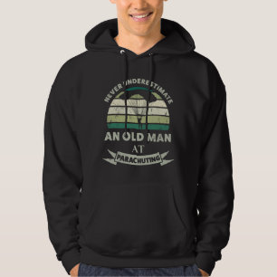 Alter Mann bei Parachuting Funny Vater Geschenk Hoodie