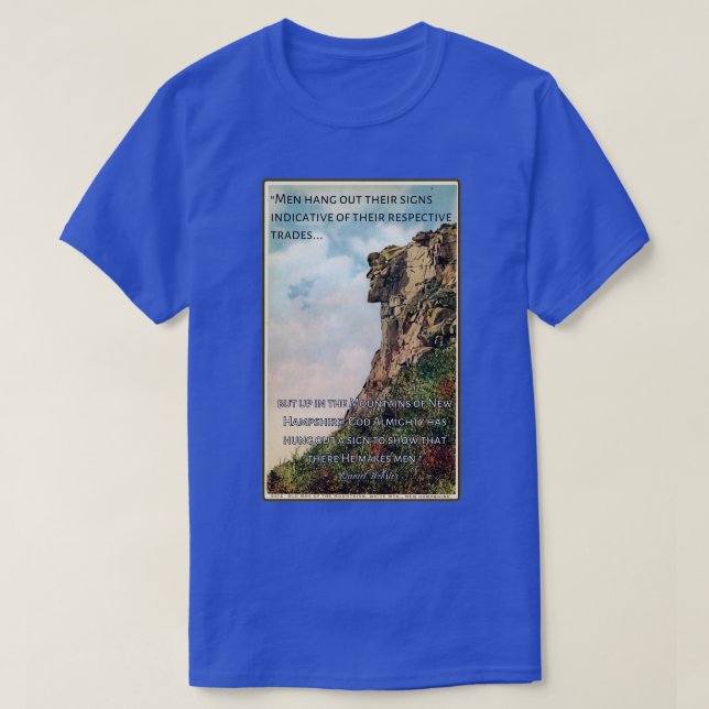 Alter Mann der Bergpostkarte mit Zitat von Dan T-Shirt (Design vorne)