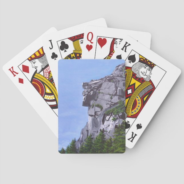Alter Mann der Gebirgsplattform der Spielkarten (Rückseite)