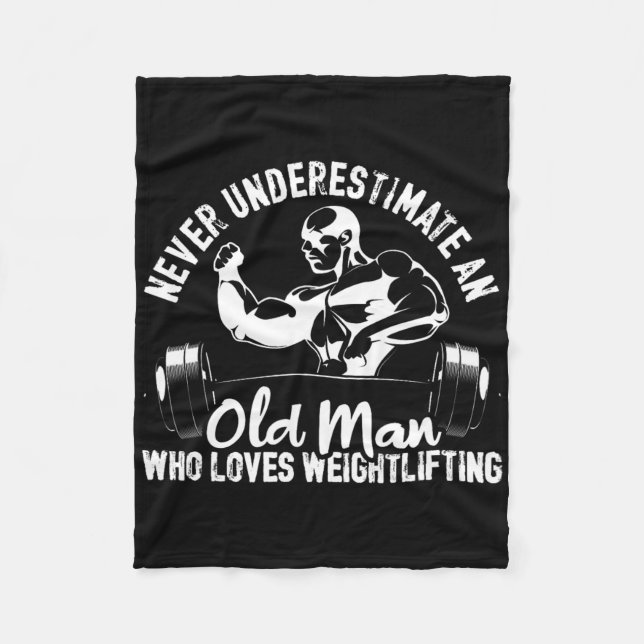 Alter Mann, der Lieben Weightheber Bodybuilding Wo Fleecedecke (Vorderseite)