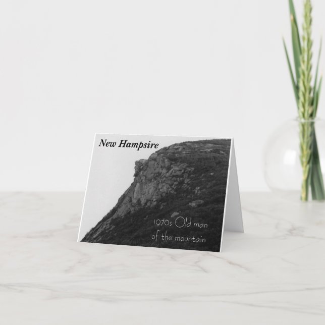 Alter Mann des Berges New Hampshire Karte (Vorderseite)
