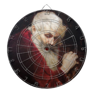 Alter Mann im roten Mantel (Weihnachtsmann) (Weihn Dartscheibe