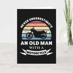Alter Mann mit Motorrad Funny Gift Vater Karte