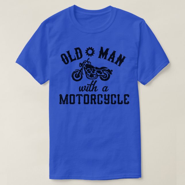 Alter Mann mit Motorrad T-Shirt (Design vorne)