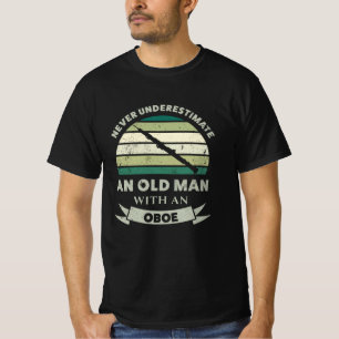 Alter Mann mit Oboe Music Vater Gift T-Shirt