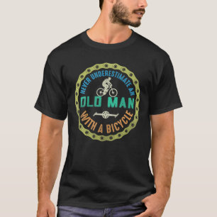 Alter Mann mit Rad Lover Mountainbike-Rad T-Shirt