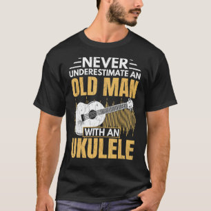 Alter Mann mit Ukulele Funny Player Musik Lover Gr T-Shirt