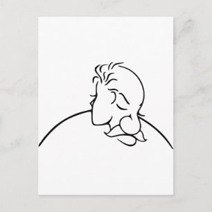 Alter Mann oder junge Dame optische Täuschung Postkarte