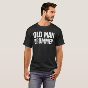Alter Mann-Schlagzeuger T-Shirt