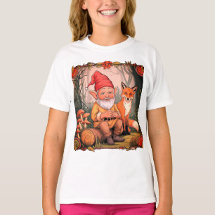 ALTER MANN UND EIN FOX IN EINEM JUNGAL T-Shirt