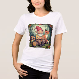 ALTER MANN UND EIN FOX IN EINEM JUNGLE Tri-Blend SHIRT