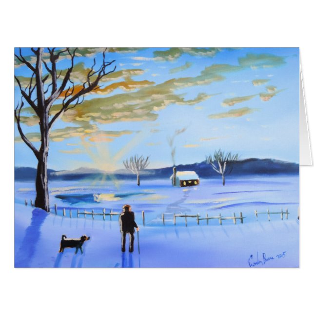 Alter Mann und sein Hund (Vorderseite (Horizontal))