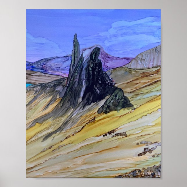 Alter Mann von Storr Skye Poster (Vorne)