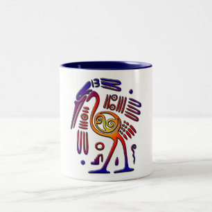 Alter Mexiko-Entwurf Zweifarbige Tasse