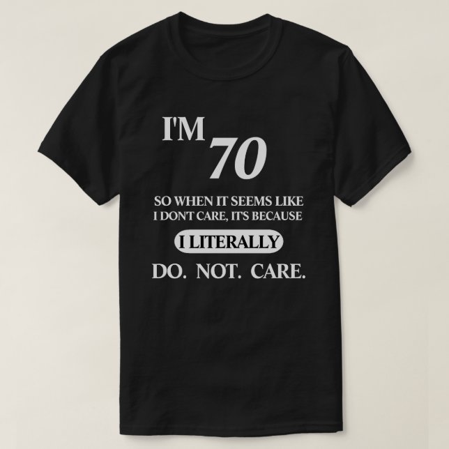ALTER - MIR IST LETZTENDLICH KEINE SORGE T-Shirt (Design vorne)