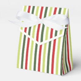 Alter, Moos, Rot und Elfenbein gestreift Geschenkschachtel